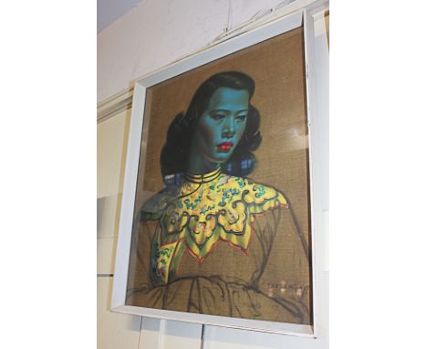 After Vladimir Grigoryevich Tretchikoff (Russian, 1913-2006), portrait of a young woman, 'Chinese Girl', colour print, 59.5cm