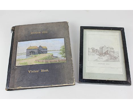 The Birdham Mill visitors book, with entries dated from August 17th 1929 to 25th September 1938, the book also containing pho