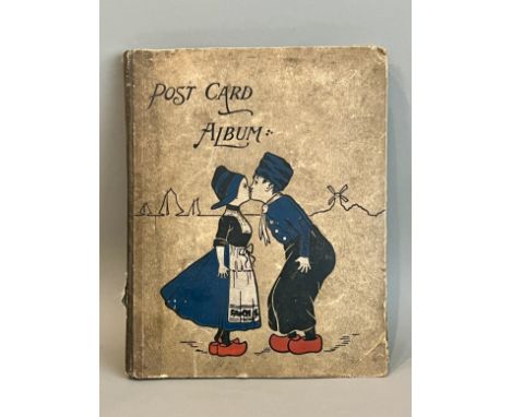 An early 20th century postcard album - containing 95 mostly topographical cards, plus a small number of others including humo