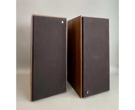 Two pairs of vintage hi-fi loudspeakers - comprising a pair of Acoustic Research AR35BX three-way teak-effect speakers, 1980s