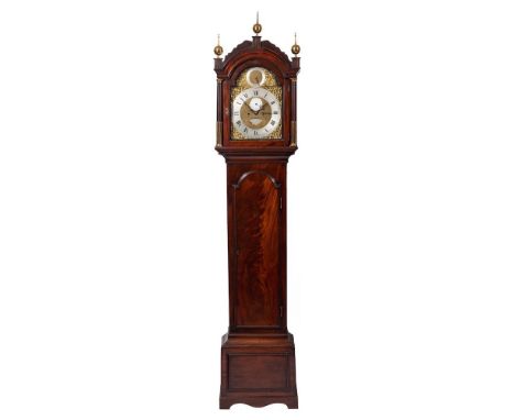 Geo. Margetts, London a mahogany longcase clock: the eight-day duration five-pillar movement striking the hours on a bell, th