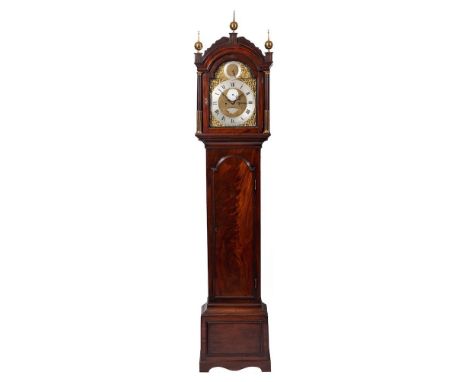 Geo. Margetts, London a mahogany longcase clock: the eight-day duration five-pillar movement striking the hours on a bell, th