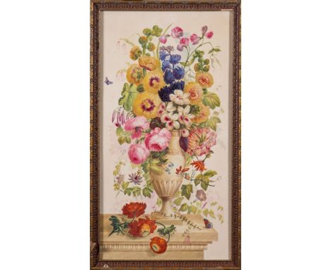 A large 19th Century Copeland porcelain rectangular plaque: finely painted in the manner of Charles Ferdinand.Hürten with a f