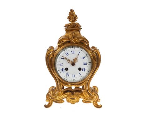 Japy Freres, Paris, an ormolu mantel clock: the eight-day duration movement striking the hours and half-hours on a bell with 