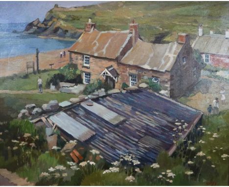 Warren Storey RWA (British Northern School 1924-2008), Abereiddy, oil on canvas, signed bottom right, framed, measurements 44