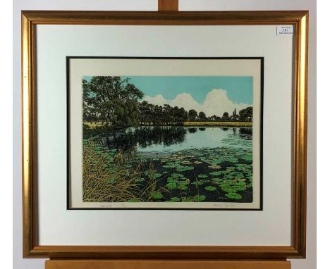 Graham Everndon (British 20th-21st Century), Two Etchings titled 'Cloud Lillies' and 'Winters Track', signed bottom right, fr