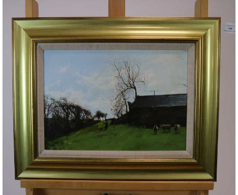 Charles Rake NEAC (British 20th Century), The Old Farm, oil on board, signed, framed, measurements 33 x 43 cm. Plus a further