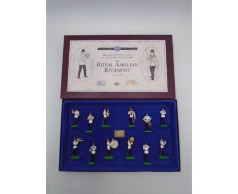 A boxed Britains limited edition "The Regimental Band of the First Battalion The Royal Anglian Regiment" 12 piece collectors 