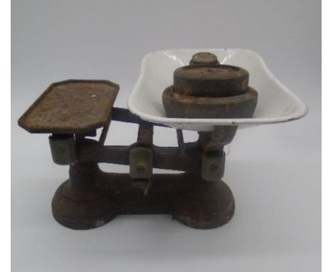 A vintage set of scales.
