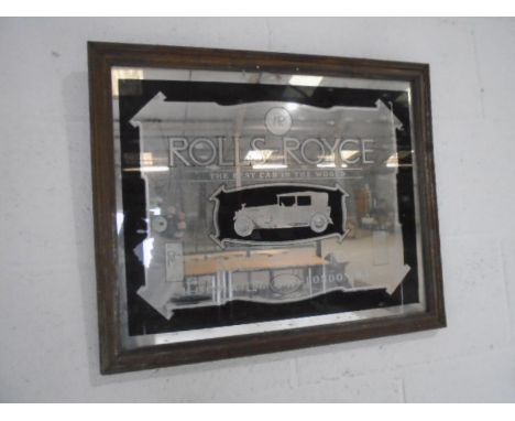 A vintage Rolls Royce mirror, 48cm x 59cm overall