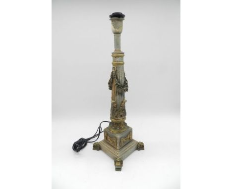 An Ecclesiastical style table lamp base - height 60cm