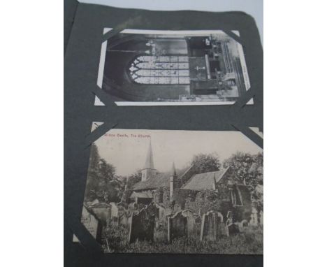 An album of vintage postcards