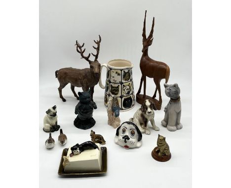 A collection of various ceramic animals etc including Goebel, Sylvac, Wade etc. 