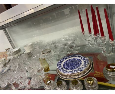 DRINKING GLASS, GLASS INKWELLS, DOULTON ANGELIQUE DINNER WARES, PARAGON TEA CUPS, ETC.
