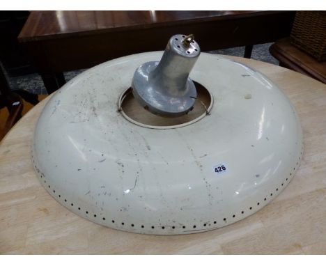 AN ALUMINUM LIGHT FITTING. 