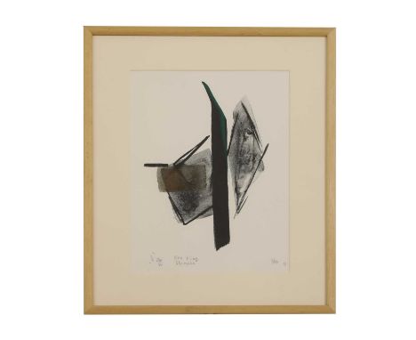 Toko Shinoda (b.1913) NOH PLAY Lithograph, 1999, signed l.l., numbered 9/50 in pencil, printed by K Kimura embossed l.l. imag