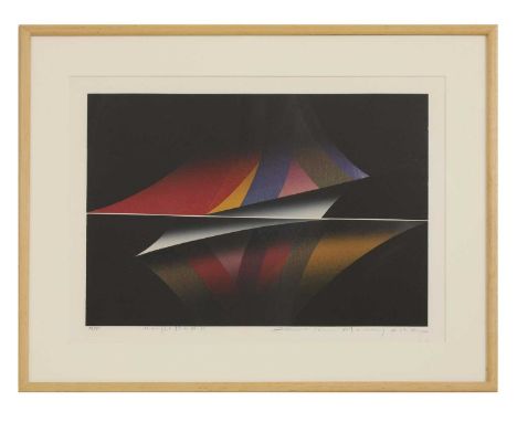 Hiroshi Maruyama (b.1953) MIDNIGHT BLUE 86-10 Lithograph, c.1986, signed l.r., dated, numbered 25/50 in pencil image 35 x 49.