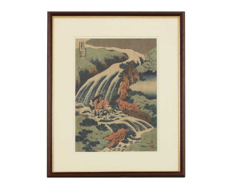 Katsushika Hokusai (1760-1849) FROM THE SERIES SHOKOKU TAKI MEGURI (GOING ROUND WATERFALLS IN VARIOUS PROVINCES), WITH SUBTIT