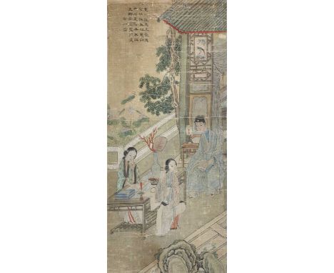 LOTS 93 TO 107 The Collection of William Orr Leitch (1871-1948) and Katharine Leitch (1879-1952) A pair of Chinese gouache pa