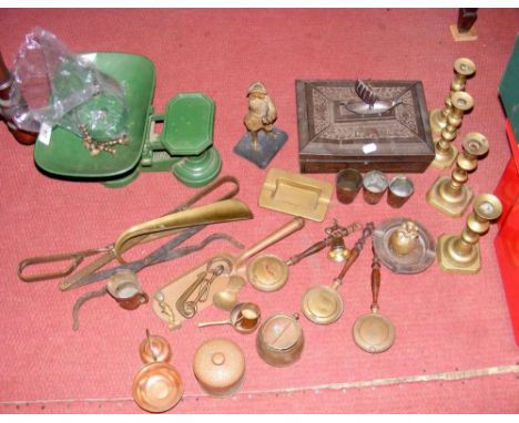 A set of old scales, together with other collectables