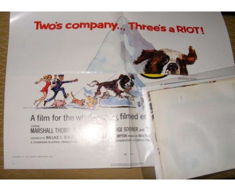 Four vintage film posters, including Walt Disney's "Snowball Express" - 1974