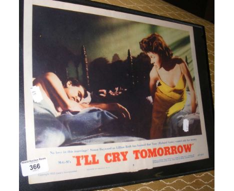 Selection of vintage lobby cards, including "I'll Cry Tomorrow" starring Richard Conte