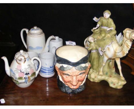 A Royal Doulton character jug, together with other collectable ceramic ware