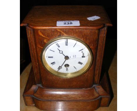 Oak cased mantel clock