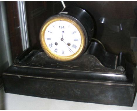 Victorian slate mantel clock