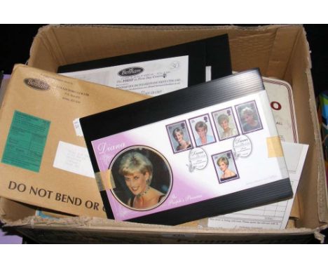 A large collection of First Day Covers, stamps, etc.