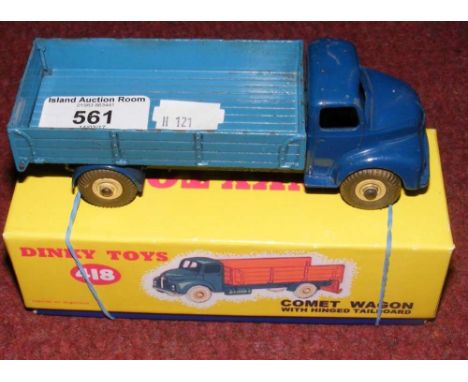 Dinky Toys No.418 - Leyland Comet Wagon in dark blue and light blue - boxed