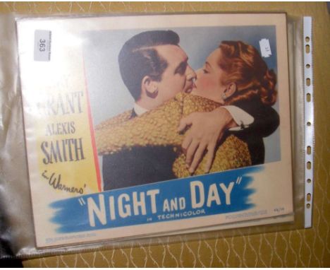 Selection of vintage film lobby posters, including "Night and Day" starring Cary Grant