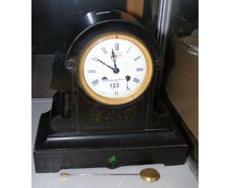 Victorian slate mantel clock
