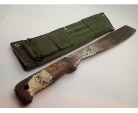 Martindale military machete with broad arrow crows foot stamped 120-9242 1981 with sheath 