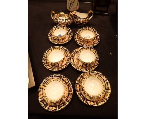 Royal Crown Derby tea service pattern number 2451 fourteen pieces in total
