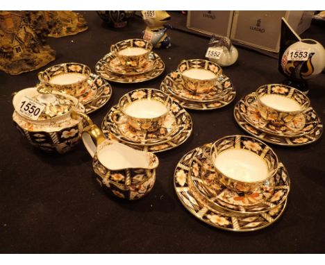 Royal Crown Derby tea service pattern number 2541 fourteen pieces in total  CONDITION REPORT: All pieces appear to be in good