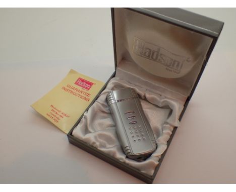 Boxed Hadson lighter  CONDITION REPORT: This item was working at lotting up 
