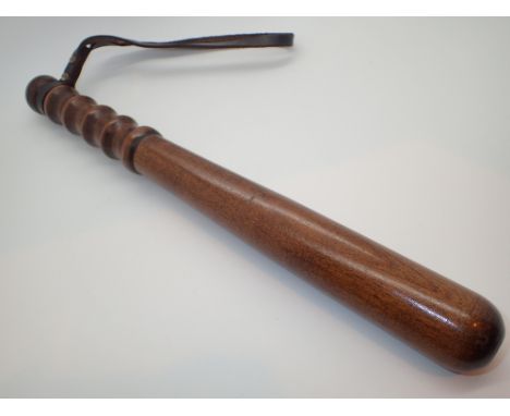 Turned hardwood vintage truncheon