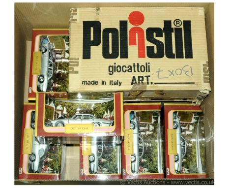 Polistil - an original outer trade box containing 6 x 1/25 Scale Jaguar XJ6L Models which are all in metallic silver. Conditi