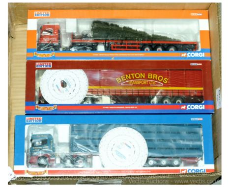 Corgi a boxed group of 1/50th scale Commercial Articulated Truck/Trailer models (Hauliers of Renown Series) comprising of CC1