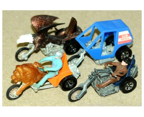 Mattel Hot Wheels "Rrrumblers" a group of unboxed comprising of (1) "Centurion", (2) "Torque Chop", (3) "Bold Eagle" along wi