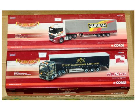 Corgi a boxed Hauliers of Renown pair to include CC13811 Mercedes-Benz Actros Step Frame Curtainside 'D Curran &amp; Sons Ltd