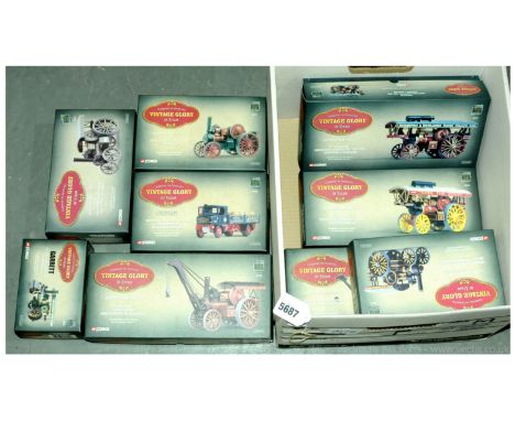 Corgi Vintage Glory Steam Engine Models to include; Garrett 10 Ton Road Roller; Sentinel Steam Brewery Wagon; Fowler Lafayett