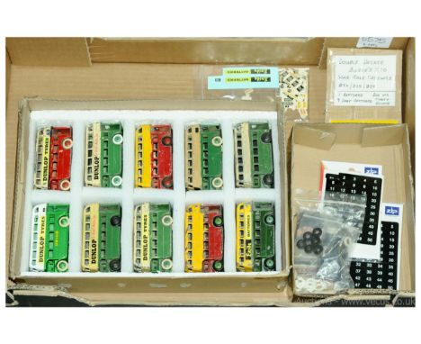 Dinky Toys an unboxed group of Dinky issue 29c / 290 Double Decker Buses which have all be restored / part restored to certai