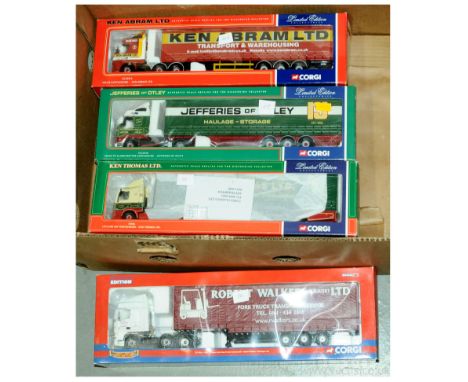 Corgi a boxed Truck group to include 75406 Leyland DAF Curtainside 'Ken Thomas Ltd', CC12416 Volvo FH Globetrotter Curtainsid