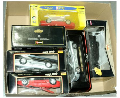 Maisto, Revell and other 1/18th scale assorted Cars - to include; Maisto Special Edition Jaguar XJ220 - silver, Minichamps Mc