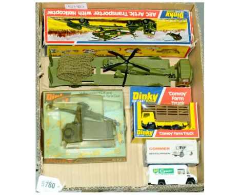 Dinky Toys and Lion Toys boxed vehicles - (1) Dinky Military comprise 618 AEC Artic Transporter with Helicopter - military gr