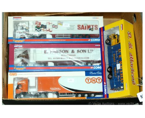Corgi a boxed Truck group to include CC13520 Volvo FM Box Lorry 'D.R. Macleod', CC12111 Renault Premium Step Frame Box Traile