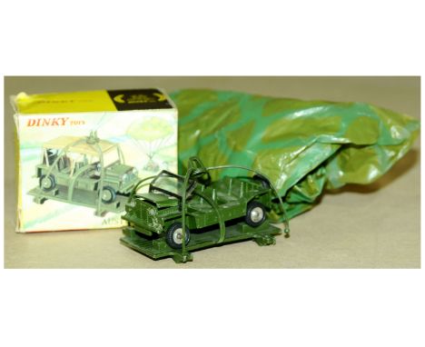 Dinky Toys - a boxed 601 Austin "Para Moke" which comes in military green with chrome spun hubs and comes complete with plast