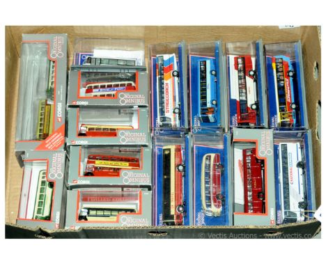 Corgi Original Omnibus a boxed group to include 44103 Optare Solo 'First Leeds', 43110 Leyland Lynx MK II 'United', 42901 Opt